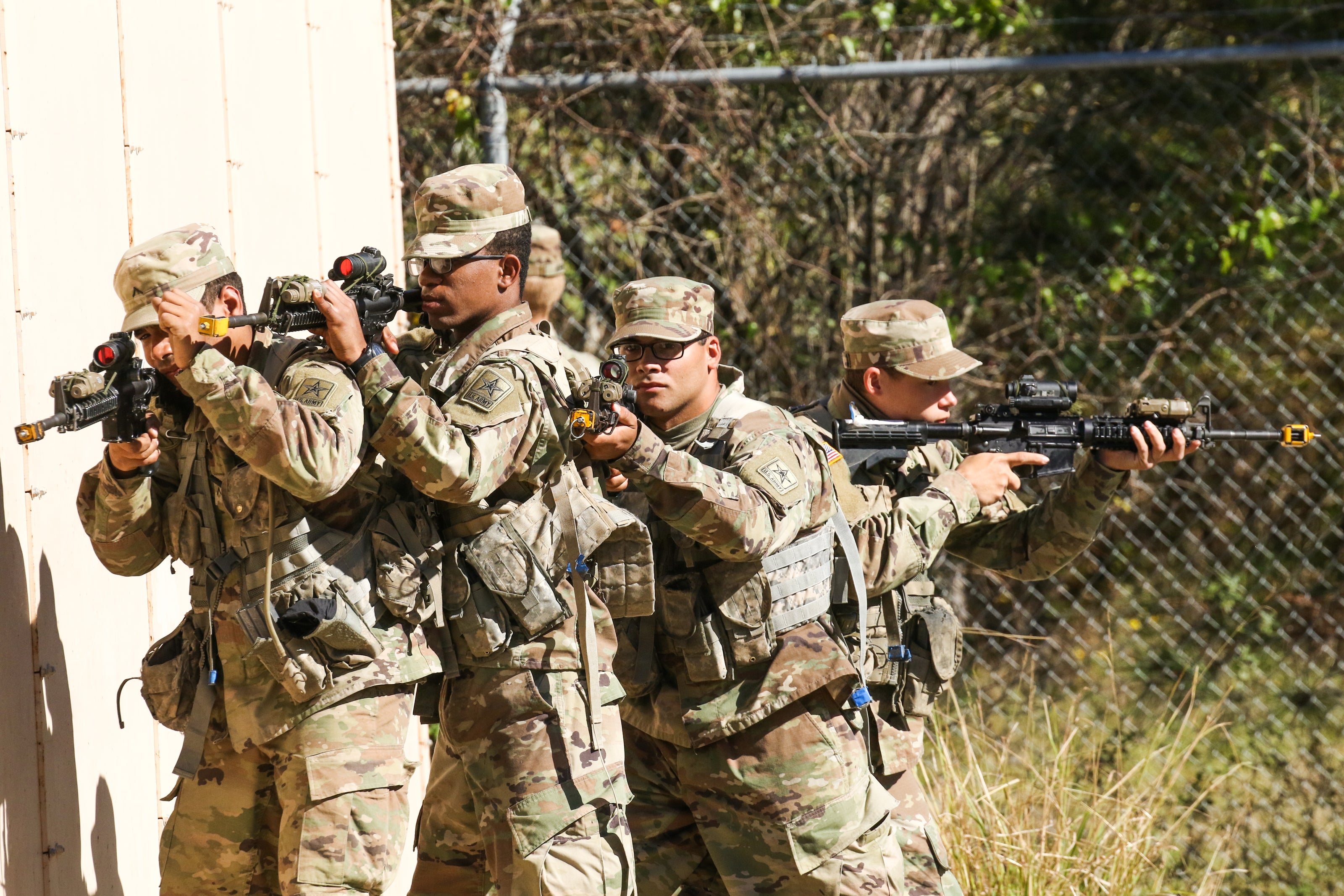 United States Army Maneuver Center of Excellence soldiers in combat training. Ft. Benning, Georgia